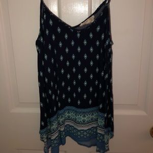 Pink Rose Patterned Tank Top Size: S